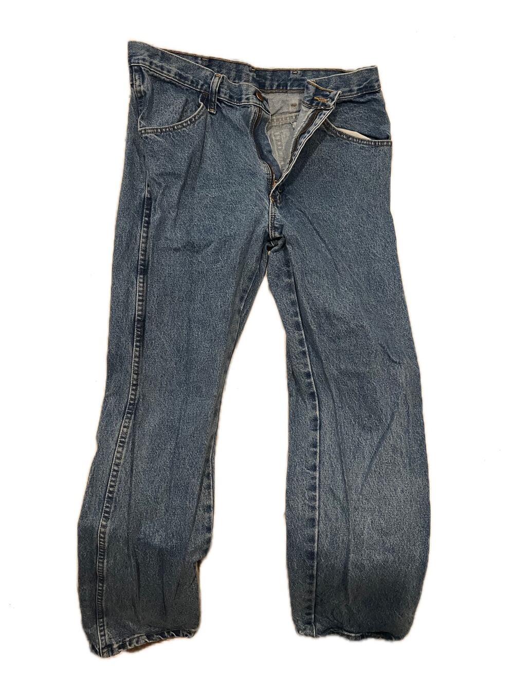 Rustler Blue Straight Leg Jeans Mens 34x32